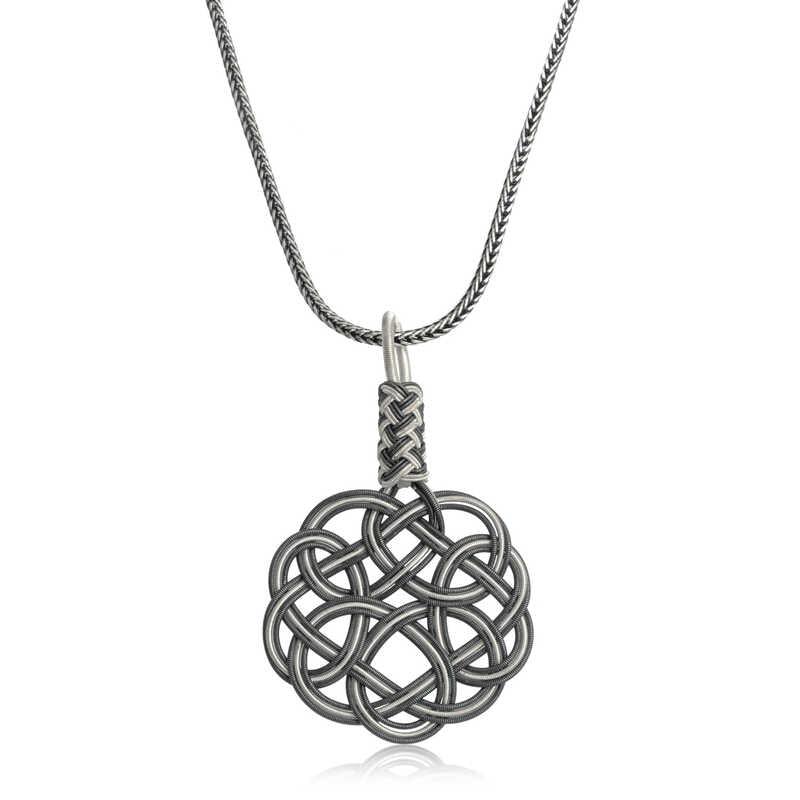 Silver Kazaziye Knit Women's Necklace