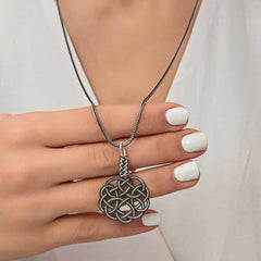 Silver Kazaziye Knit Women's Necklace