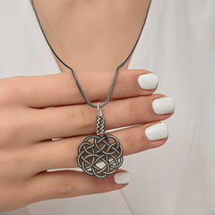 Silver Kazaziye Knit Women's Necklace
