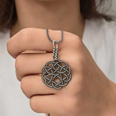 Silver Kazaziye Knit Women's Necklace