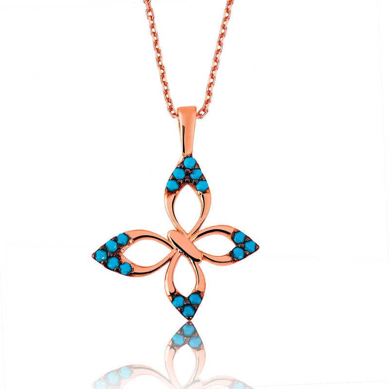 Silver Blue Butterfly Women's Necklace