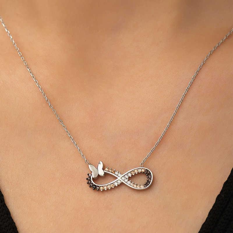Collier infini papillon en argent