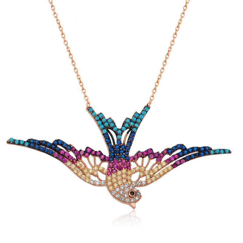 Silver Swallow Necklace for Women
