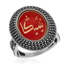 Bague personnalisée en argent pour femme