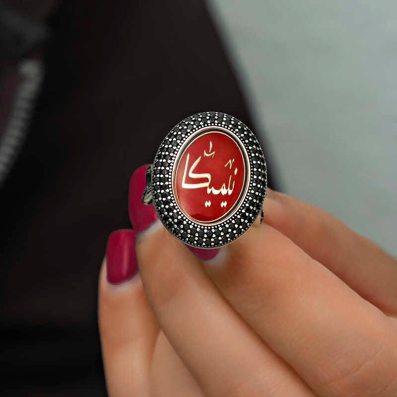 Bague personnalisée en argent pour femme