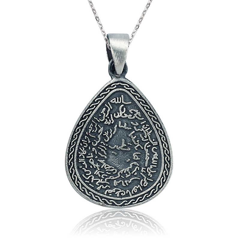 Silver Kıtmir Prayer Drop Necklace