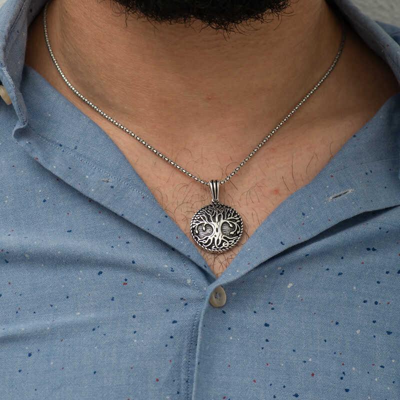 Silver Rooted Tree of Life Necklace