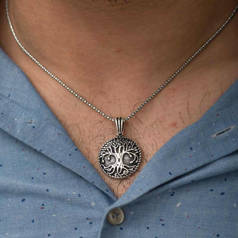 Silver Rooted Tree of Life Necklace