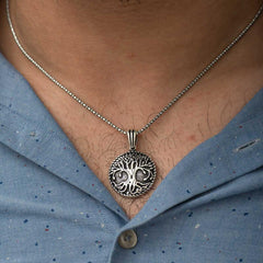 Silver Rooted Tree of Life Necklace