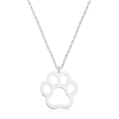 Silver Dog Paw Women's Necklace 