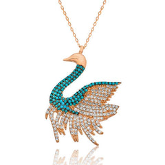 Silver Swan Necklace for Women