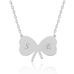 Silver Ribbon Named Women's Necklace