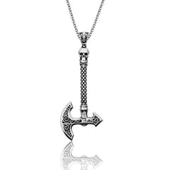 Silver Axe Men's Necklace