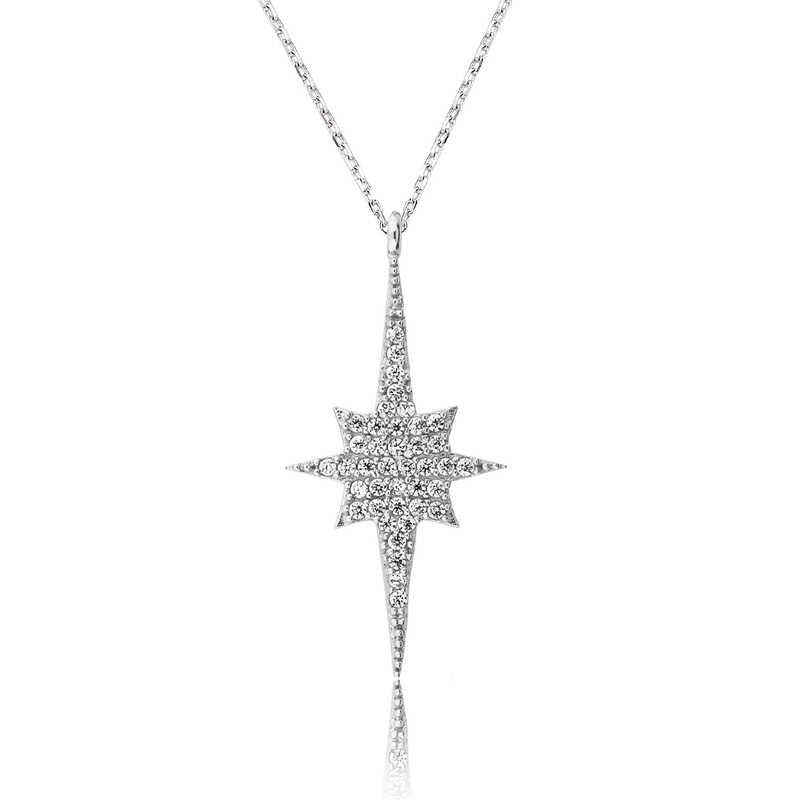 Silver Pole Star Women's Necklace