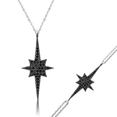 Silver Black Polar Star Women Set 