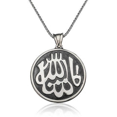 Silver Necklace with Maşallah Written