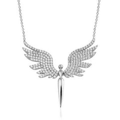 Silver Michael Angel Women's Necklace