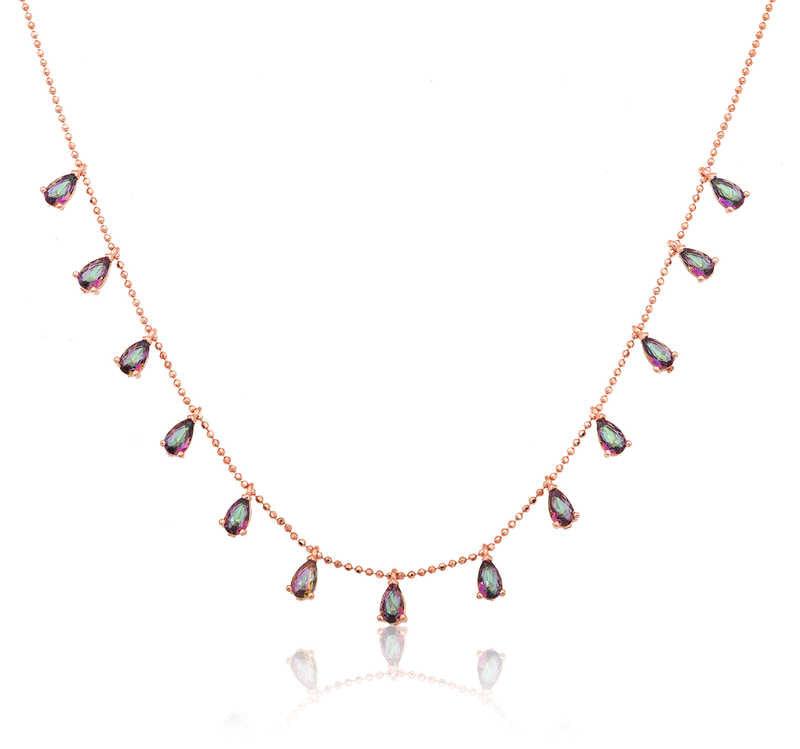 Silver Mystic Topaz Lucky Necklace
