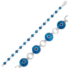 Bracelet femme en argent contre le mauvais œil