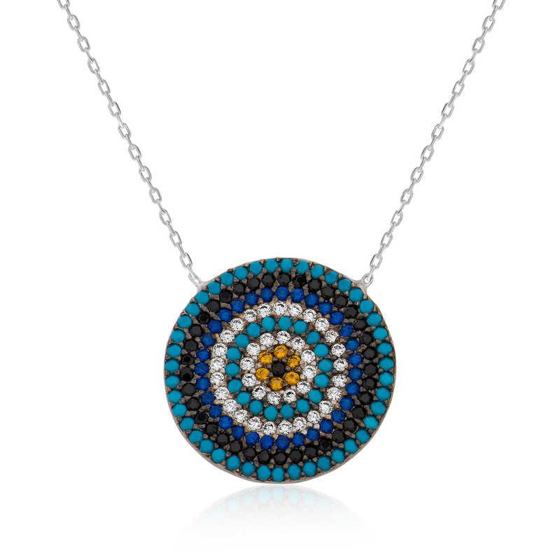 Silver Evil Eye Women's Necklace