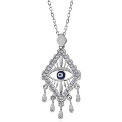 Silver Evil Eye Women's Necklace