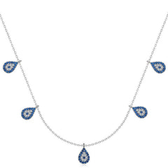 Silver Evil Eye Lucky Women's Necklace