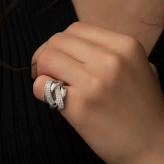 Silver Knitted Model Fantasy Ring