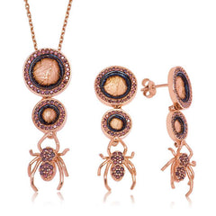 Silver Spider and Leaf Ladies Set
