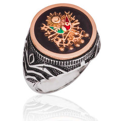 Silver Ottoman State Coat of Arms Men's Ring