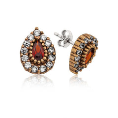 Silver Authentic Drop Stud Earrings