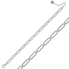 Bracelet femme en argent avec pierre ovale