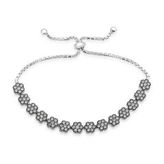 Silver Daisy Ladies Elevator Bracelet