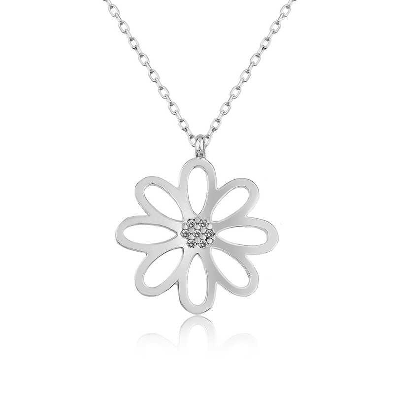 Silver Flower Women's Necklace