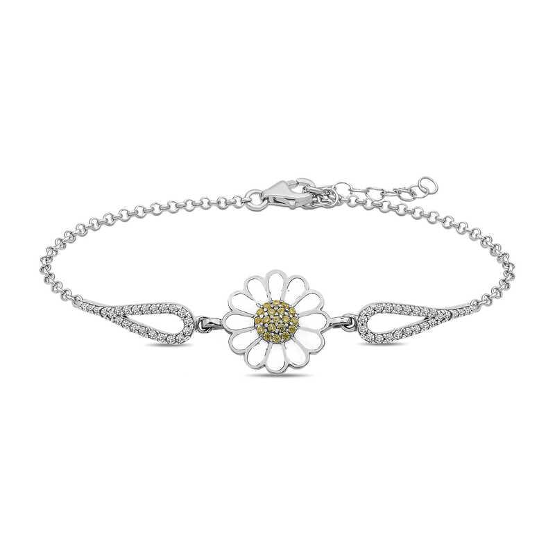 Silver Daisy Bracelet