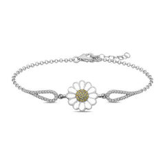 Silver Daisy Bracelet