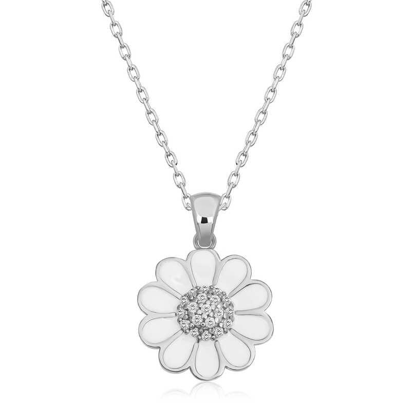 Silver Daisy Women's Necklace