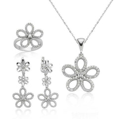 Silver Daisy Ladies Set