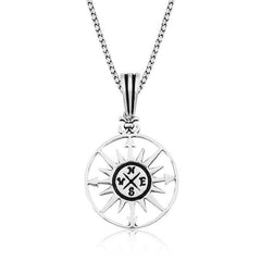 Collier boussole en argent