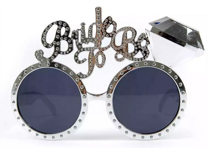 Lunettes de mariée NessiWorld argentées « Bride To Be » 15 x 10 cm