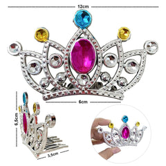 Nessiworld Silver Color Comb Model Princess Queen Crown No 2 12x7 cm