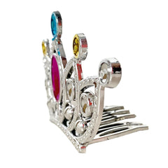 Nessiworld Silver Color Comb Model Princess Queen Crown No 2 12x7 cm