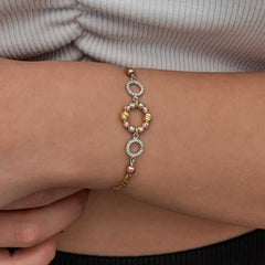 Silver Colored Dorika Ring Bracelet