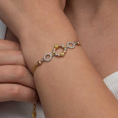 Silver Colored Dorika Ring Bracelet