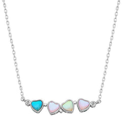 Silver Colored Openable Clover Women's Necklace