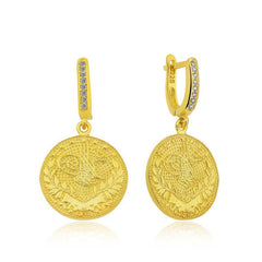 Boucles d'oreilles Mengeli détaillées en argent Resat