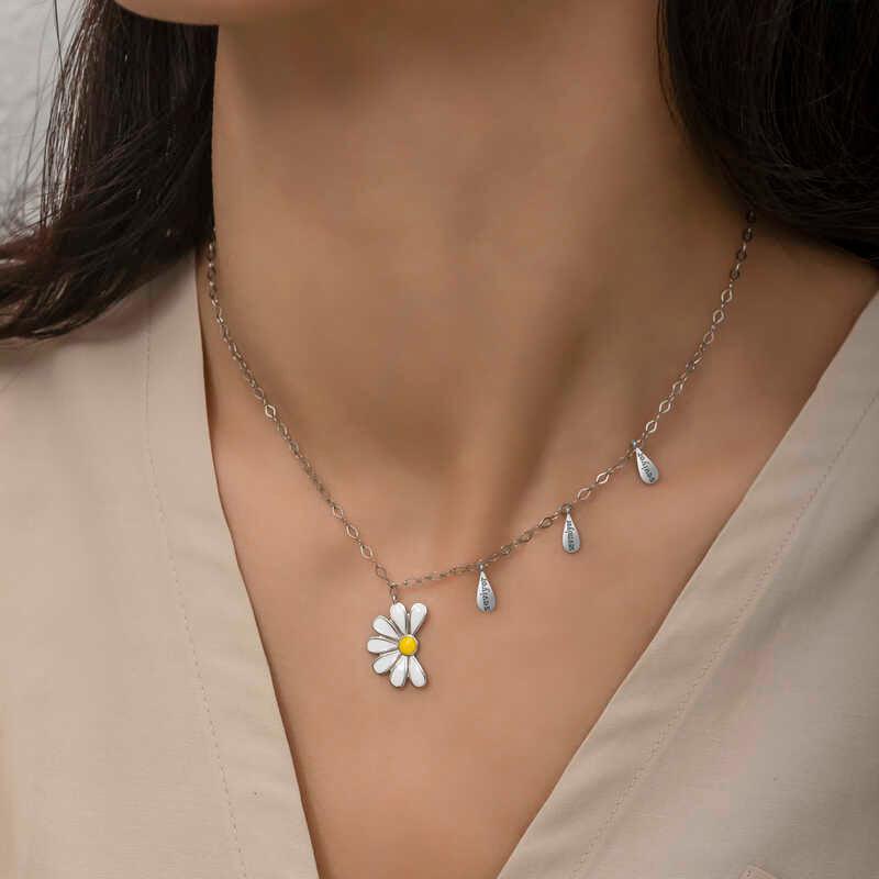 Silver Rhodium Daisy Loves Dislikes Ladies Necklace