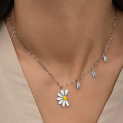 Silver Rhodium Daisy Loves Dislikes Ladies Necklace