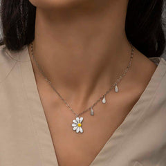 Silver Rhodium Daisy Loves Dislikes Ladies Necklace