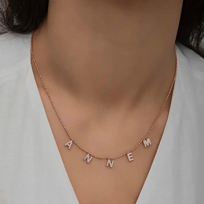 Silver Rose Mom Written Women's Necklace