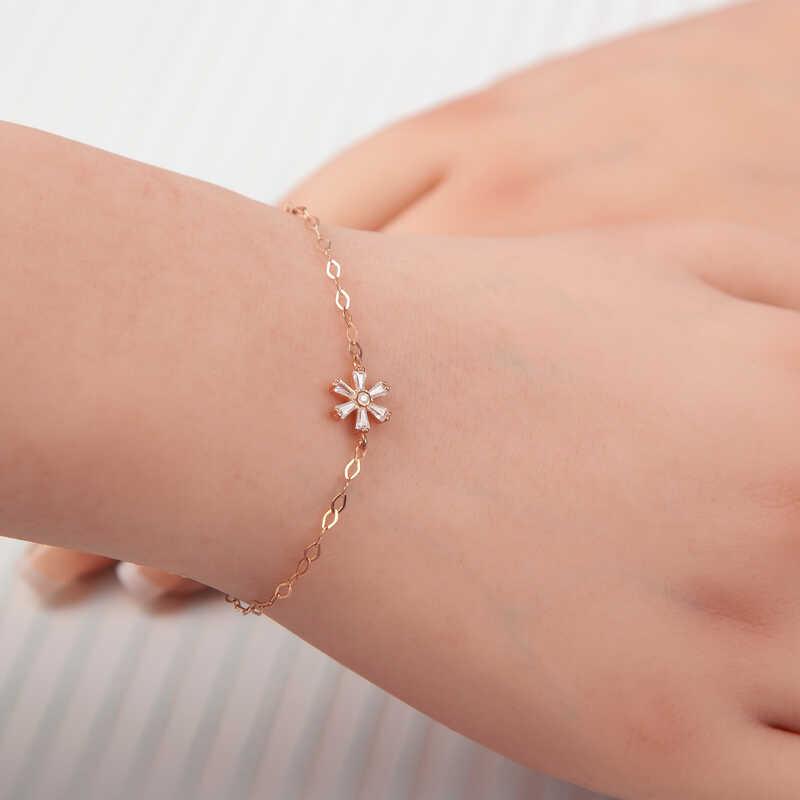 Silver Rose Flower Women's Bracelet